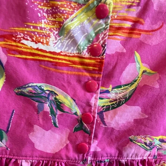 Etta Mae 5T Fit and Flare Hot Pink Cotton Whale Dress- EUC - Picture 6 of 7